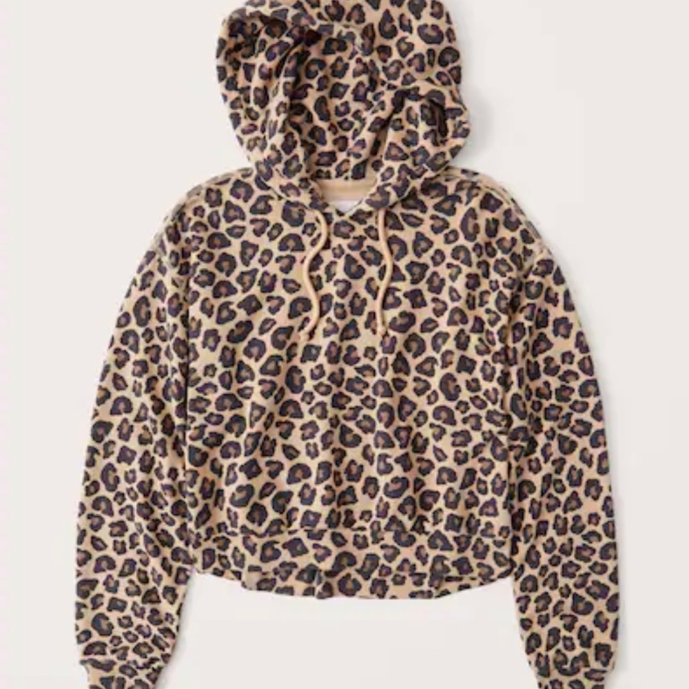 Abercrombie - Leopard Print High-Low Hoodie